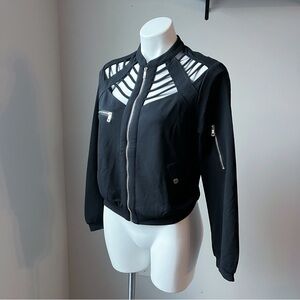 Privy Black Jacket with Cutout Design
